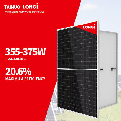 TAINUO Longi Himo 4m LR4-60HPB All Black Mono Panel Solar 365W 370W 375W Solar PV Modul