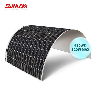 Leichtes Gewicht Sunman Mono Solar Flexible Panel mit 430W/520W und 166mmx166mm Zellgröße