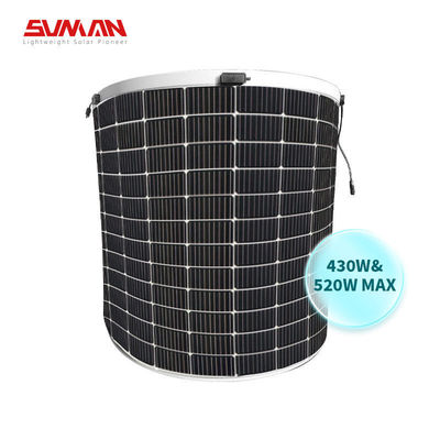 Leichtes Gewicht Sunman Mono Solar Flexible Panel mit 430W/520W und 166mmx166mm Zellgröße