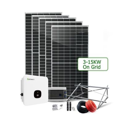 8kw An-Grid-Solar-Panel-Energiesystem mit 24-Stunden-Arbeitszeit Ausgangsspannung 110V-240V