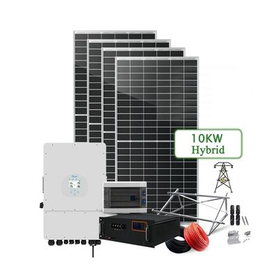 Monokristallines Silizium 5KW 8KW 10KW Solarenergiesystem Kit Hybrid komplett für zu Hause