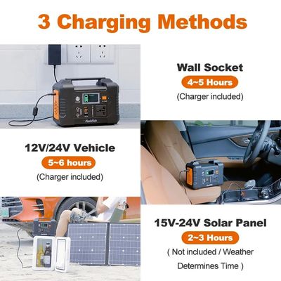 500W Solar-Lithiumbatterie-Portable Power Station mit MPPT-Steuerung