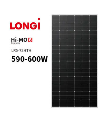 LR5-72HTH 595M 590W 595W 600W Solaranlage für Solarenergiesystem Erstes Jahr Verfall 1,5%