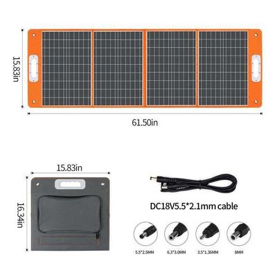Portable Solar Panel Kit 100W mit USB-Telefonladegerät für Camping