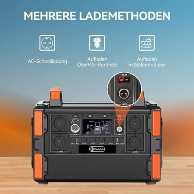 FlashFish 1000w Lifepo4 Lithium-Eisen-Phosphat-Batteriekraftwerk mit Solarpanel