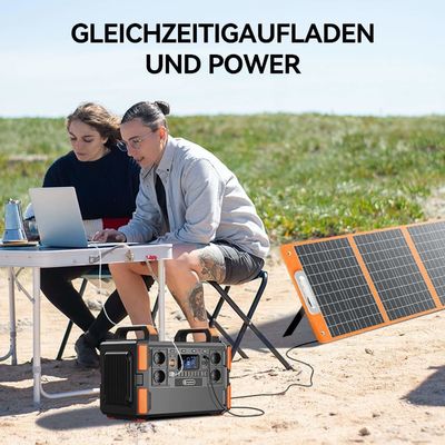 FlashFish 1000w Lifepo4 Lithium-Eisen-Phosphat-Batteriekraftwerk mit Solarpanel
