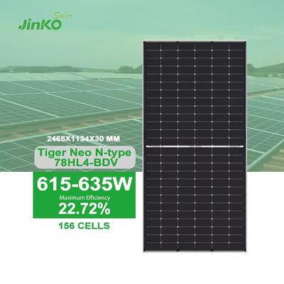 630w Jinko Solar Tiger Neo N-Type MBB 16BB TOPCON 78 Halbzellen Mono-Solarzellen