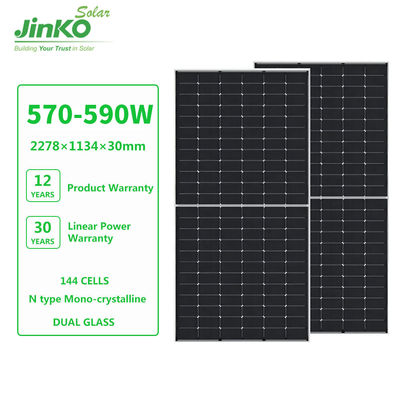 575 Watt Jinko Tiger Neo N-Typ 72HL4-BDV Bifacial Solarzellen für das Solarsystem
