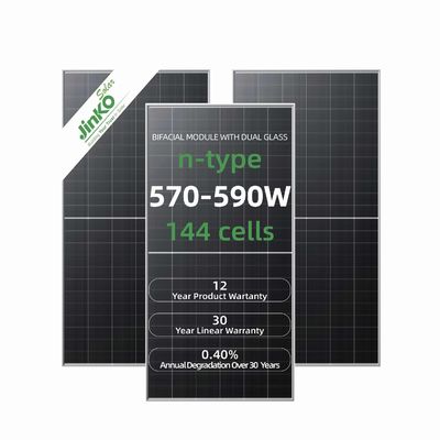 N-Type Mono-Solarpanel Jinko 550w 555w Tiger Neo 72HL mit IP68-Kennungsbox
