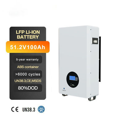 16S1P 5kWh bis 30kWh Wandmontiertes Heimspeichersystem für Solarenergie mit 6000 Zyklen