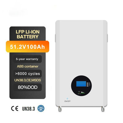51.2V Solar Lifepo4 Lithium-Ionen-Batterie mit Smart BMS für Zuhause und All-in-One-Design