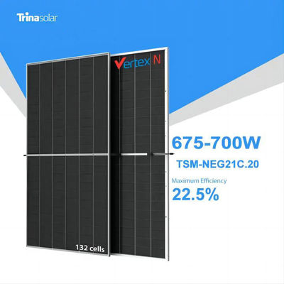 Anodisierter Aluminiumlegierungsrahmen 700W 650W 690W Solaranlagen für kommerzielle Solarenergie