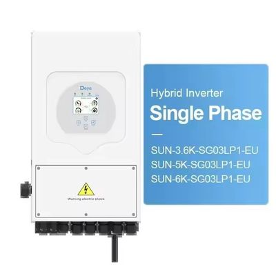 Highly Deye Hybrid Solar Inverter 5KW 6kw SUN-6K-SG03LP1-EU mit Single Phase Mppt WLAN