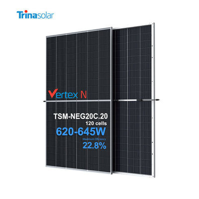 Trina N Typ Vertex Solarmodul Photovoltaikmodul Solaranlagen 620W 625W 630W 635W 640W 645W