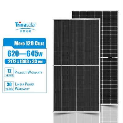 Bifaziale Solarzellen N-Typ 620w 625w 630w 635w 640w 645w für 210mmx210mm Zellgröße