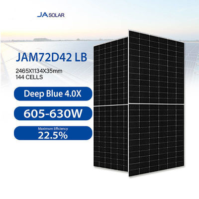 JA Solar JAM72D42 605-630/LB 144zelle 16BB N-Typ TOPCON Bifacial Doppelglas Solarpaneel 630W 615W