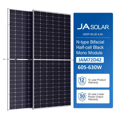 JA 605W 610W 615W Mono-Gesichts-Solarpanel IP68 22,5% Wirksamkeit