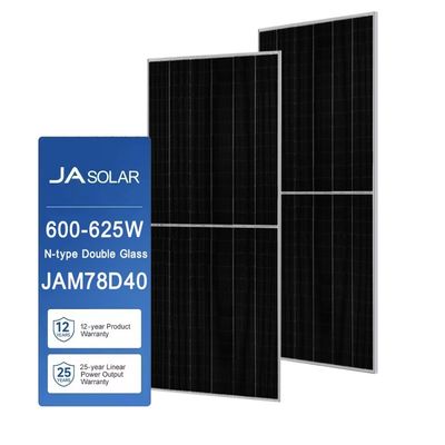 JA SOLAR 600-625W Photovoltaikmodul für Heim Solarsystem 2,0 mm gehärtetes Glas aus niedrigem Eisen