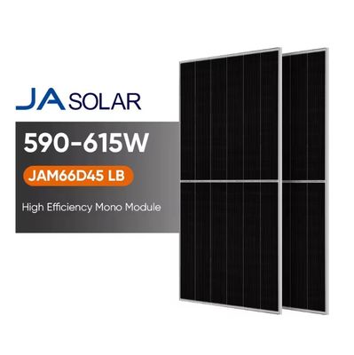 590-615W Halbgeschnittene bifizielle Solarkollektoren mit 2,0 mm Vorderglas und 2,0 mm Rückglas
