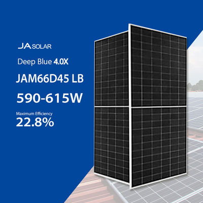 JA Deep Blue 4.0 JAM66D45 LB 182 mm N-Typ-Doppelglas-Solarmodul, bifazial, 590 W–615 W