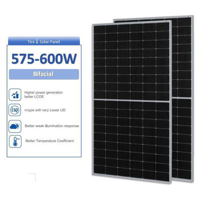 575-600W Bifacial Halbzell-Doppelglas-PV-Solarzellen mit IEC-ISO TUV-Zertifikat