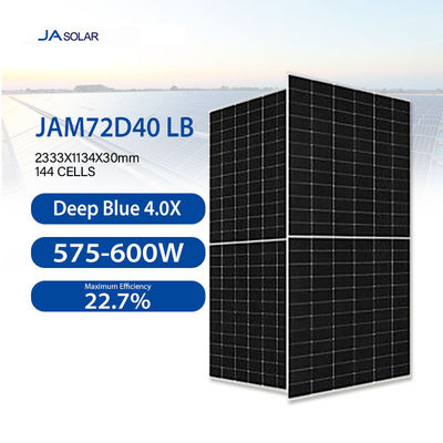 Anodisierte Aluminiumlegierungsrahmen 600W Bifacial JAsolar Solarzellen für On-Grid-System