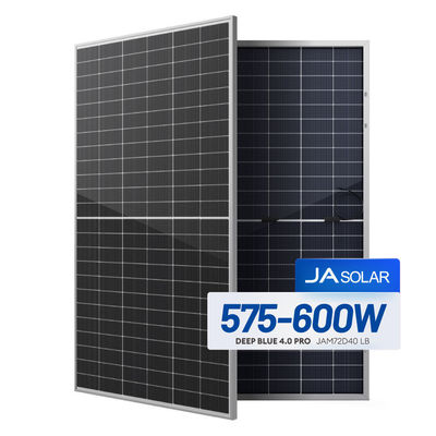 JA Solar 600 Watt zweigliedriges Solarpanel mit 2,0 mm Doppelglas und IEC ISO TUV-Zertifikat