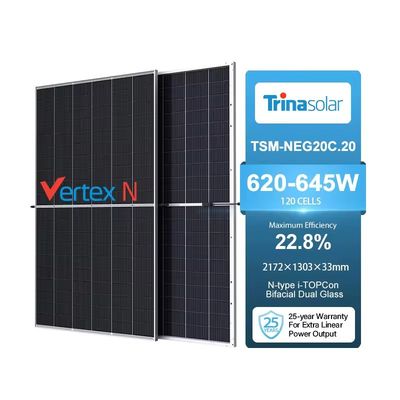Trina Solar TSM-NEG20C.20 620-645 W Bifacial Mono PV Solar Modul für PV-Systeme