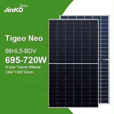 Kommerzielles N-Typ Topcon PV-Modul 720W 715W 710W 705W 700W Jinko Solarmodul Tiger Neo
