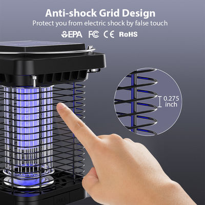 ABS Shell Solar Mosquito Bug Zapper Licht Solar wiederaufladbarer Bug Zapper