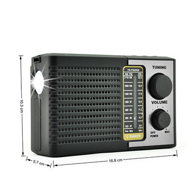 Multifunktions-Wiederaufladbares Solarfunk-Radio AM FM-Radio-Musik mit LED-Torche