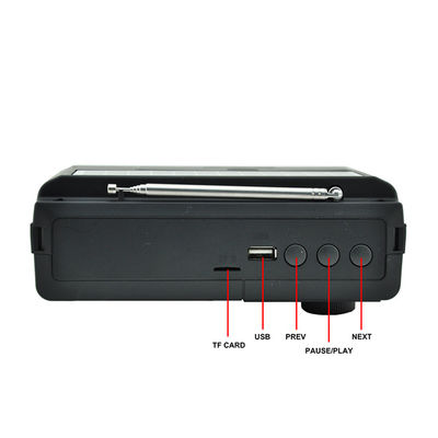 Wiederaufladbares USB-Heim-Solar-Portable-Radio mit Lautsprecher-LED-Licht