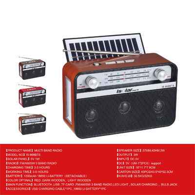 Wireless Lautsprecher Solarbetriebene Notfall-Radio leistungsstarke Solar-Panel Radio mit USB