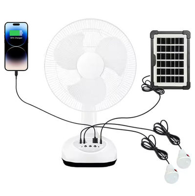 12 Zoll beliebter Solar-Wiederaufladungsventilator Solar-Tischventilator kundenspezifischer Support