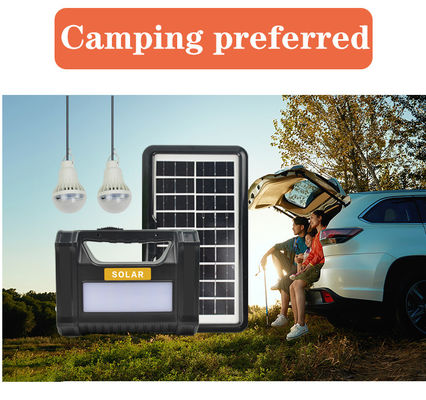 Außen Camping Solar Mobile Lighting System Kompaktes 3W Solar Led Light Kit