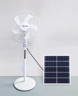 16 Zoll solarbetriebener wiederaufladbarer Ventilator 12V mit Luftkühlmotor Lithiumbatterie