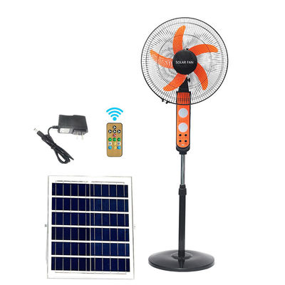 16 Zoll solarbetriebener wiederaufladbarer Ventilator 12V mit Luftkühlmotor Lithiumbatterie
