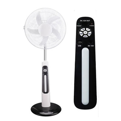 Aluminium 16-Zoll-Solarventilator AC DC 12V mit LED-Licht